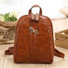 Faux Leather Horse Accent Backpack