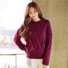 Crew-neck Chunky-knit Sweater