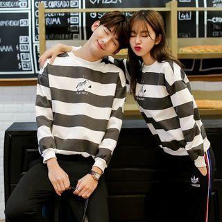 Couple Matching Striped Sweatshirt