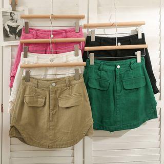 Round-hem High-waist Skort In 5 Colors