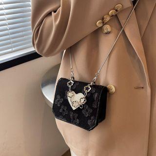 Floral Flap Chain Crossbody Bag