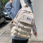 Applique Plain Nylon Backpack