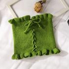 Knit Cropped Tube Top Green - One Size