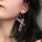 Plaid Bow Statement Earring As Shown In Figure - One Size