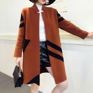 Contrast-trim Long Coat