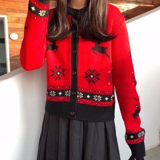 Deer Pattern Cardigan