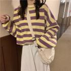 Striped Pullover Stripes - Yellow & Purple - One Size
