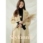 Handmade Tie-waist Slit-cuff Long Coat