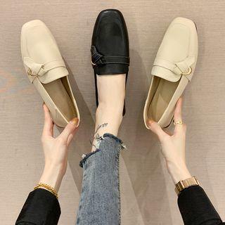 Knot Block Heel Loafers