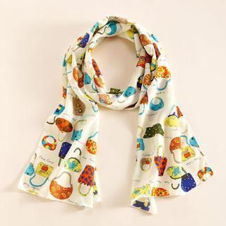 Patterned Chiffon Scarf