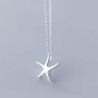 Starfish 925 Sterling Silver Necklace S925 Silver - Silver - One Size