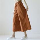 Set Of 2: Band-waist Corduroy Culottes