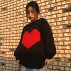 Heart Cable Knit Sweater