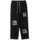Bear Applique Drawstring-cuff Pants