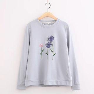 Lavender Embroidered Pullover