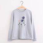Lavender Embroidered Pullover