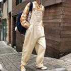 Wide Leg Dungaree Almond - One Size
