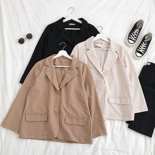 Single-breasted Long-sleeve Blazer