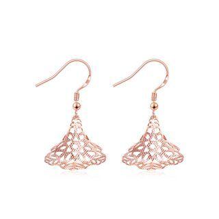 Plated Rose Gold Flower Earrings Rose Gold - One Size