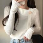Fold Over Knit Top