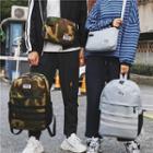 Set: Camo Canvas Backpack + Pouch
