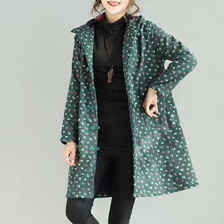 Knot Button Hooded Jacket
