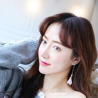 Faux Pearl Lace Leaf Dangle Earring 1 Pair - Faux Pearl Lace Leaf Dangle Earring - One Size