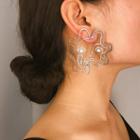 Wirework Human Face Earring