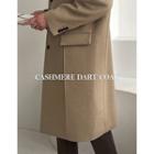Single-breasted Cashmere Blend Long Coat