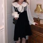 Chiffon Blouse / Strappy Mini A-line Dress