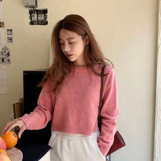 Wool Blend Cropped Sweater