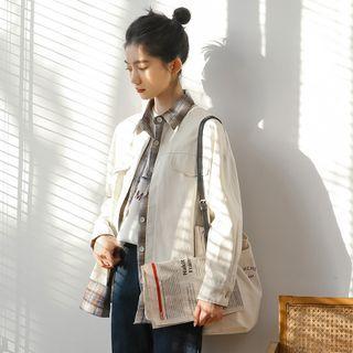 Plaid Collar Shirt Jacket