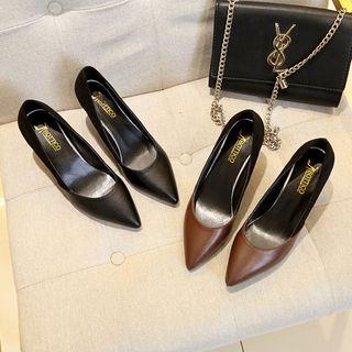 Contrast Panel Pointed Pumps