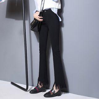 Fringed Hem Pants