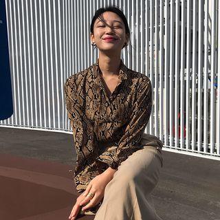 Snakeskin Lapel Shirt