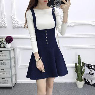 Jumper Knit A-line Mini Skirt