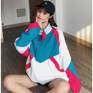 Contrast-trim Long-sleeve Jacket