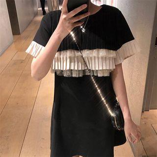 Ruffle Trim Short-sleeve Short-sleeve A-line Dress
