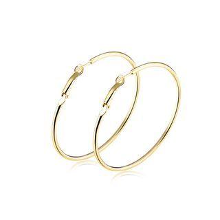 Simple Fashion Plated Gold Geometric Circle Small Earrings Golden - One Size