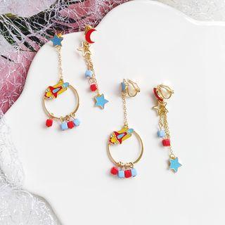 Non-matching Alloy Rocket Dangle Earring