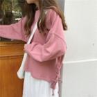 Slit Lace Up Pullover / Midi Skirt