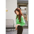Long Sleeve Crewneck Drop-shoulder T-shirt