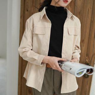 Pocket Detail Shirt Almond - One Size