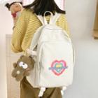 Heart Print Backpack / Charm / Set