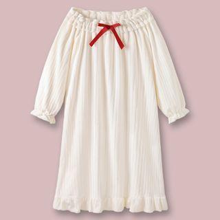 Long-sleeve Flannel Sleep Dress