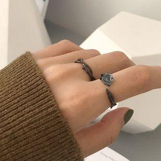 925 Sterling Silver Twig Open Ring