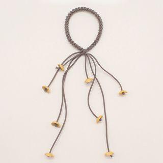 Leather String Fringed Hair Tie