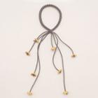 Leather String Fringed Hair Tie