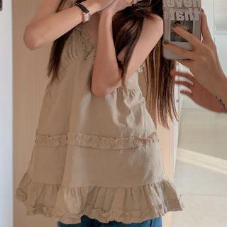 Ruffled Suspender Top