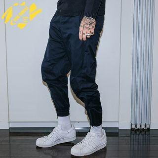 Zipper-hem Jogger Pants